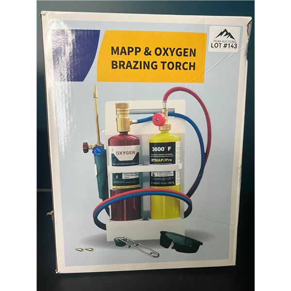 Lot of 1 Mapp & Oxygen Brazing Torch