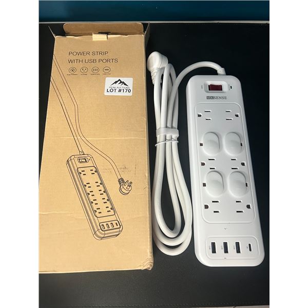 Lot of 1 Power Strip/Surge Protector w/ Mutliple Outlets & USB Ports