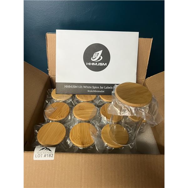 Lot of Glass Spice Jars - 12Pack