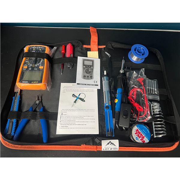 Lot of 1 Soldering Iron Tool Kit w/ Digital Multimeter Tool