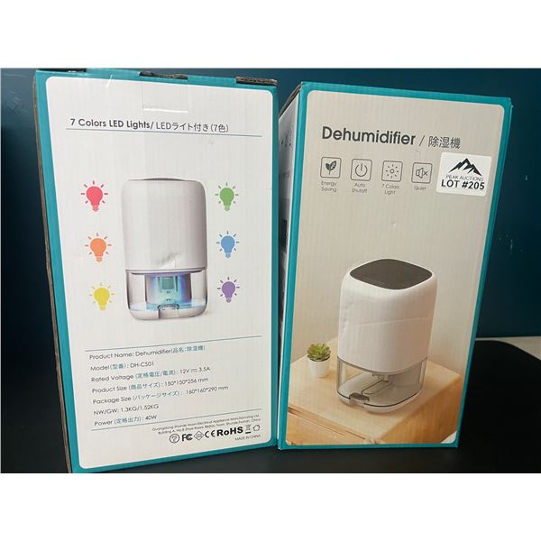 Lot of 2 Household Dehumidifiers w/ 7 Colour Changing Lights