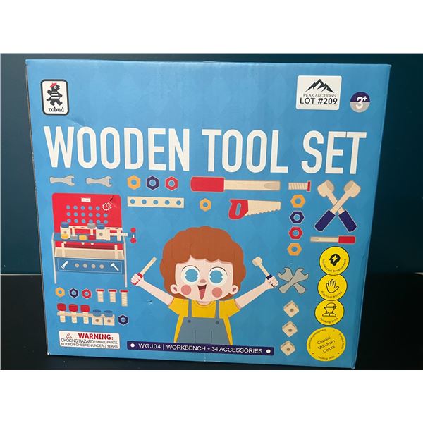 Lot of 1 Wooden Tool Workbench Toy Set
