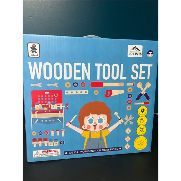 Lot of 1 Wooden Tool Workbench Toy Set