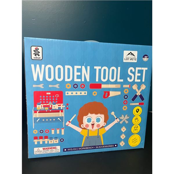 Lot of 1 Wooden Tool Workbench Toy Set