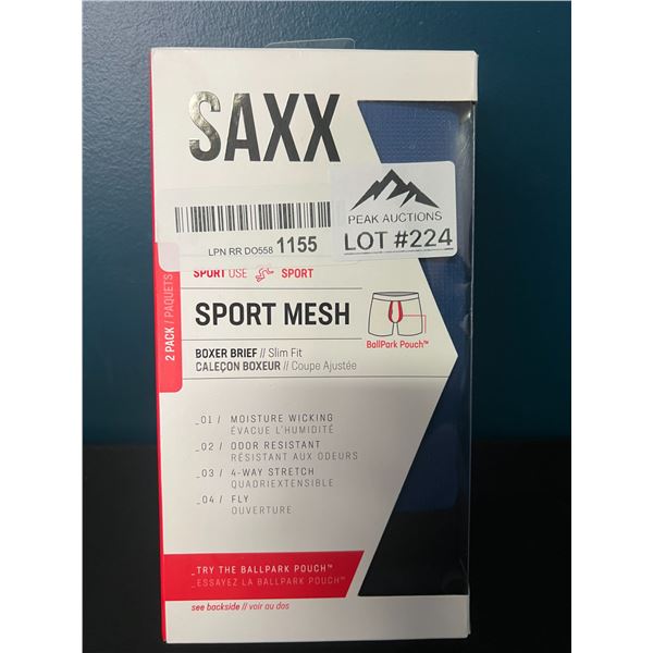 Lot of SAXX Sport Mesh Boxer Briefs for Men - 2 pack (Size Large)