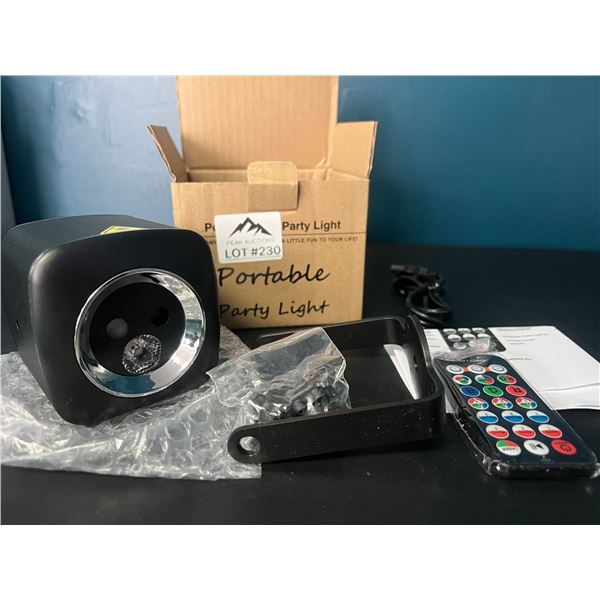 Lot of 1 Portable DJ Party/Stage LED Light  w/ Remote Control