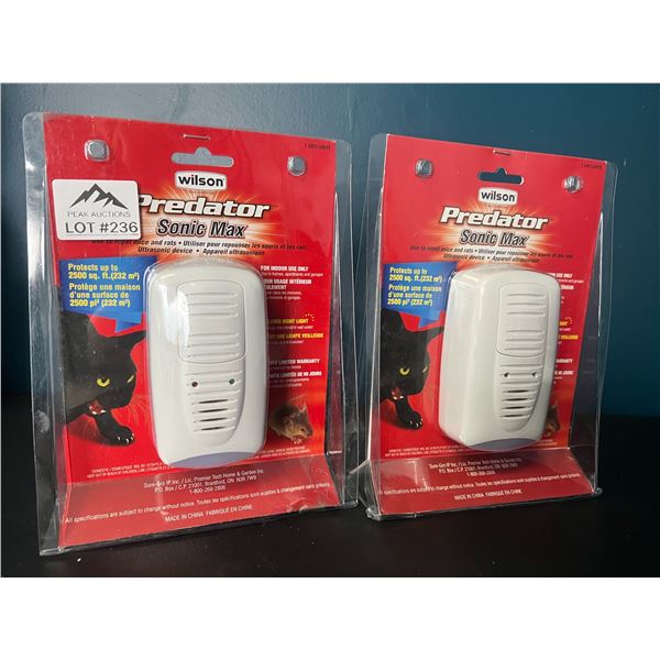 Lot of 2 Wilson Predator Sonic Max Mice & Rat Repellers