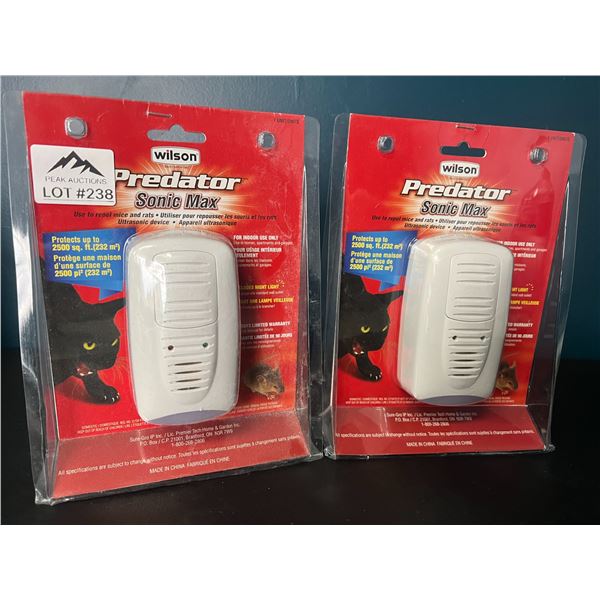 Lot of 2 Wilson Predator Sonic Max Mice & Rat Repellers