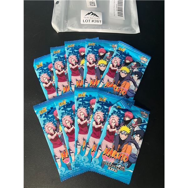 Lot of 10 Packs of Naruto Trading Cards