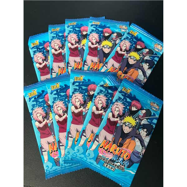 Lot of 10 Packs of Naruto Trading Cards