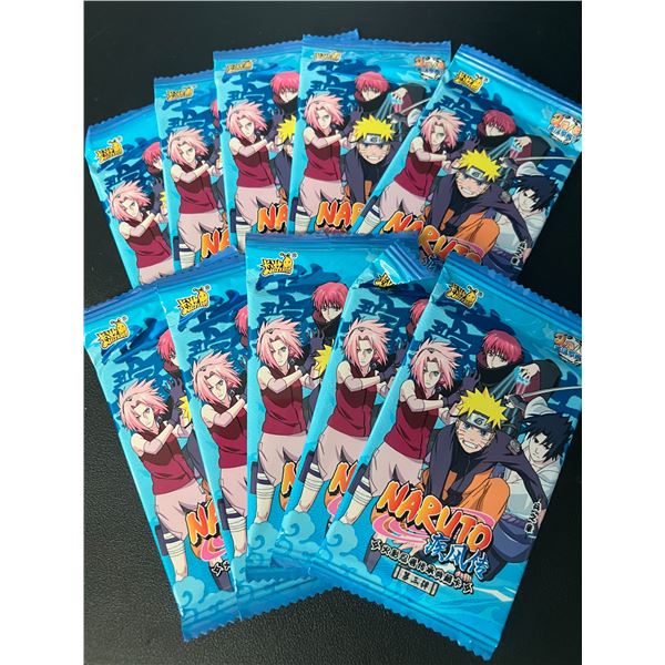 Lot of 10 Packs of Naruto Trading Cards