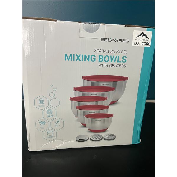 Lot of Stainless Steel Mixing Bowls w/ Lids