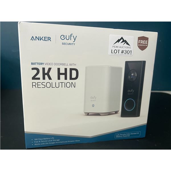 Lot of 1 ANKER Eufy Battery Video Doorbell with 2K HD Resolution