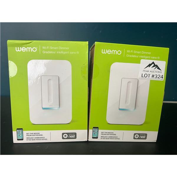 Lot of 2 Wemo Wi-Fi Smart Dimmer Light Switches