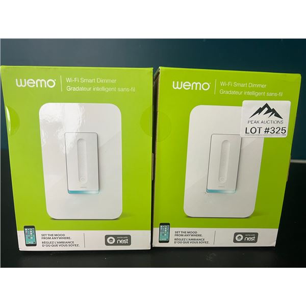 Lot of 2 Wemo Wi-Fi Smart Dimmer Light Switches