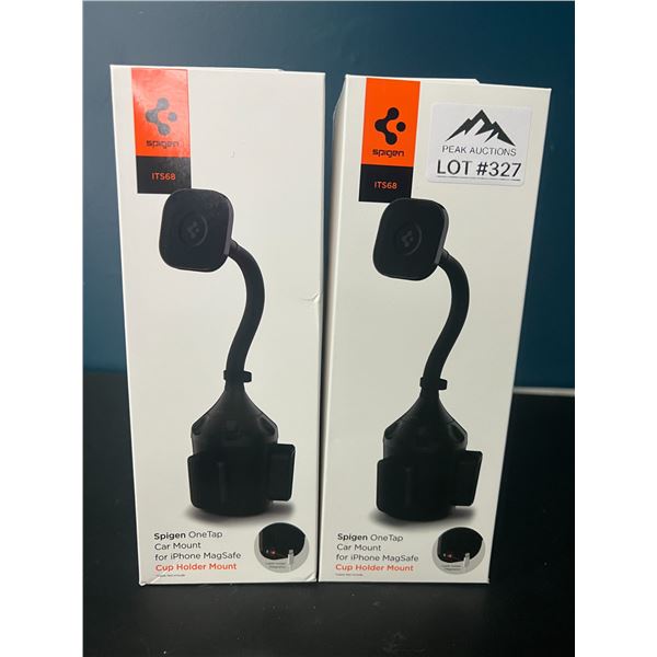 Lot of 2 Spigen OneTap MagSafe Cup Holder Phone Mounts
