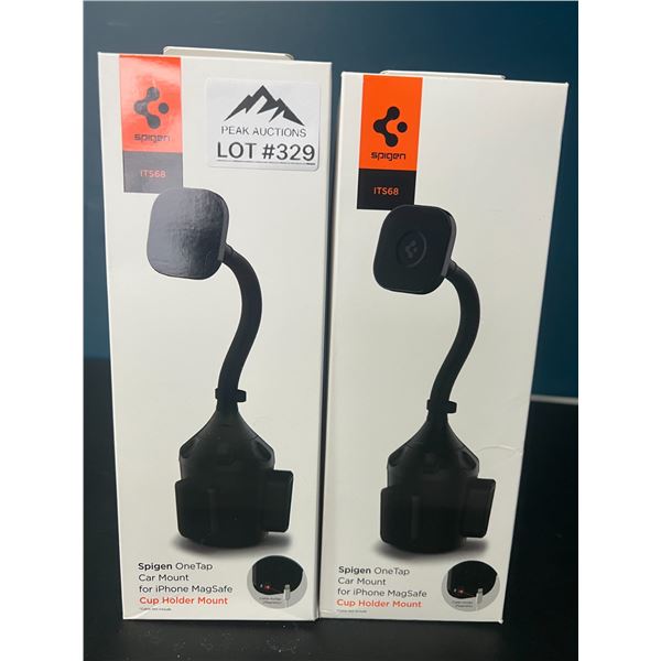 Lot of 2 Spigen OneTap MagSafe Cup Holder Phone Mounts