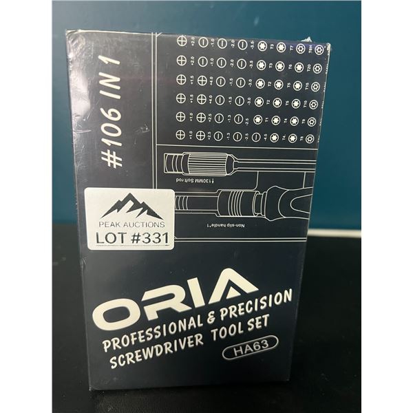 Lot of 1 ORIA 106-in-1 Screwdriver Tool Set