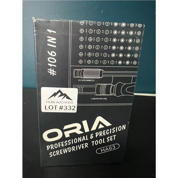Lot of 1 ORIA 106-in-1 Screwdriver Tool Set