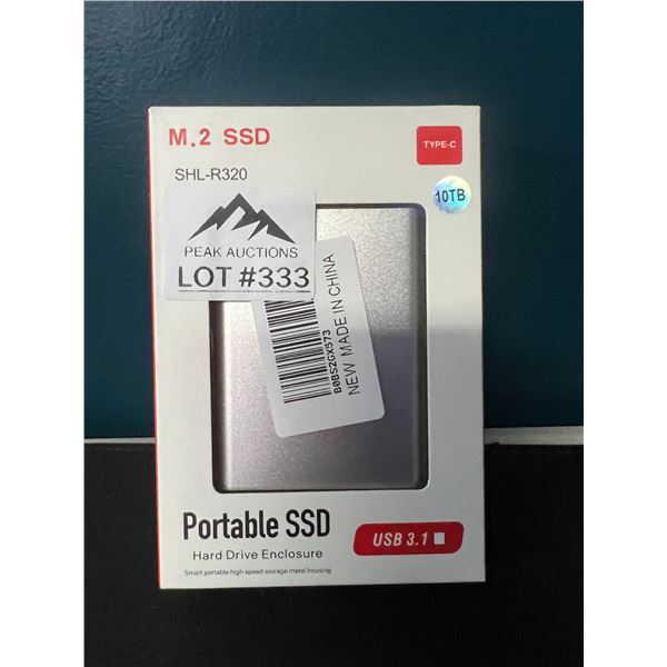 Lot of 1 Portable Hard Drive - 10TB - Silver