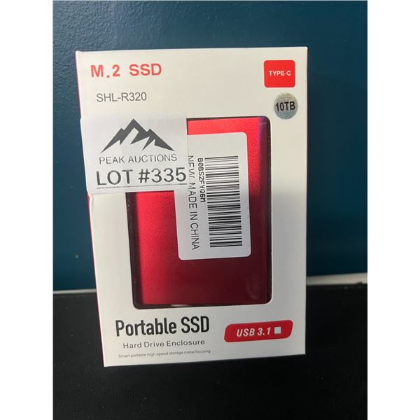 Lot of 1 Portable Hard Drive - 10TB - Red