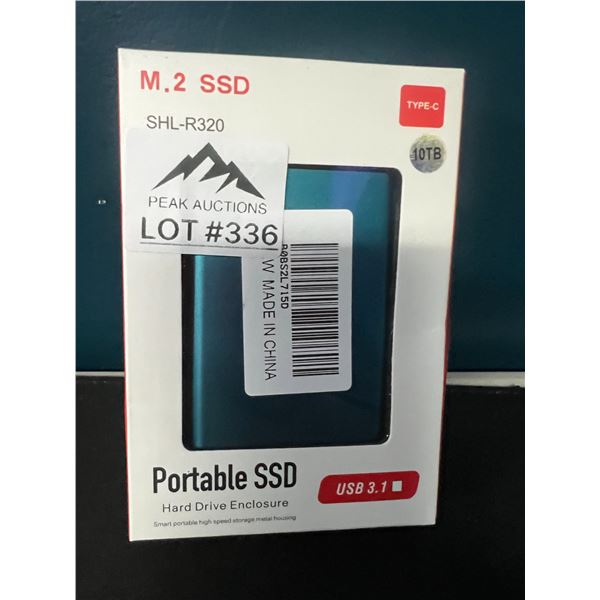 Lot of 1 Portable Hard Drive - 10TB - Blue