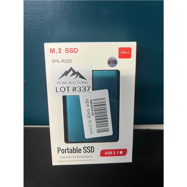 Lot of 1 Portable Hard Drive - 8TB - Blue