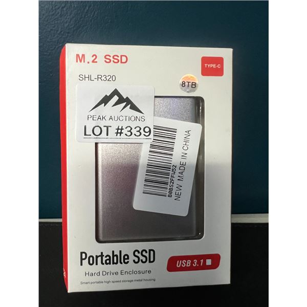 Lot of 1 Portable Hard Drive - 8TB - Silver