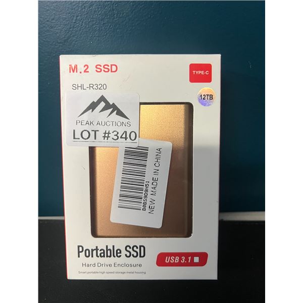 Lot of 1 Portable Hard Drive - 12TB - Gold