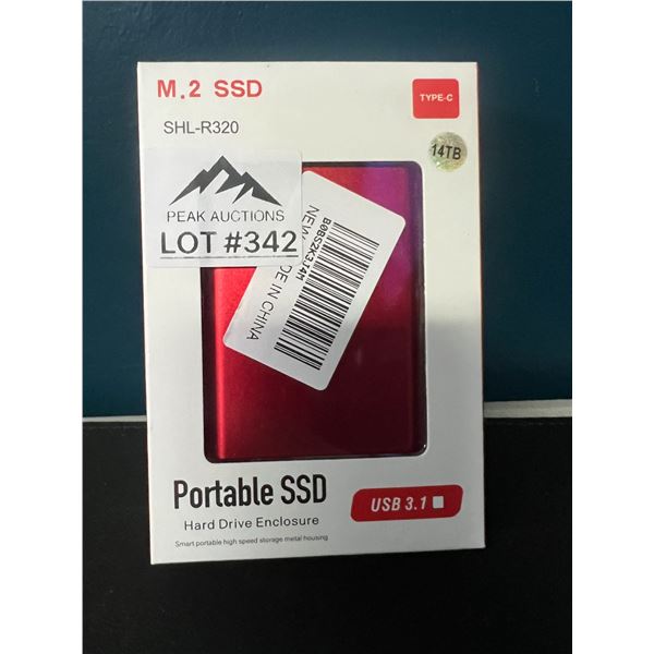 Lot of 1 Portable Hard Drive - 14TB - Red