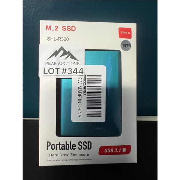Lot of 1 Portable Hard Drive - 16TB - Blue