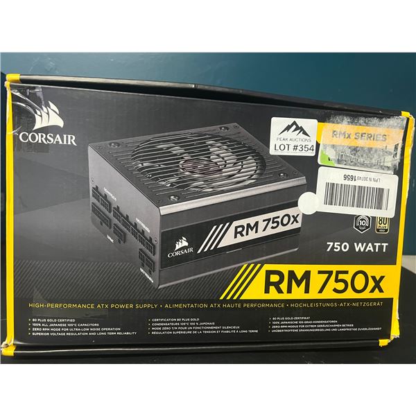 Lot of 1 Corsair RM 750x 750 Watt High-Performance ATX Power Supply for PC