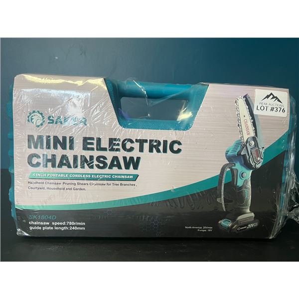 Lot of 1 Mini 4-Inch Cordless Electric Chainsaw