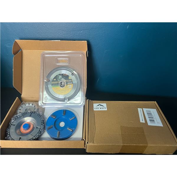 Lot of 2 Wood Carving Disc Tool Sets