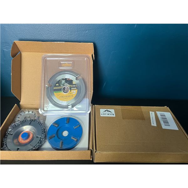 Lot of 2 Wood Carving Disc Tool Sets