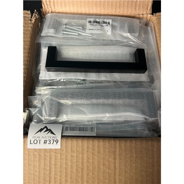 Lot of 25 Cabinet Handles (Black) w/ Hardware/Screws