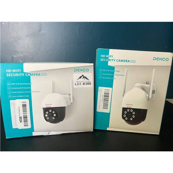 Lot of 2 Dekco HD WiFi Outdoor Security Cameras