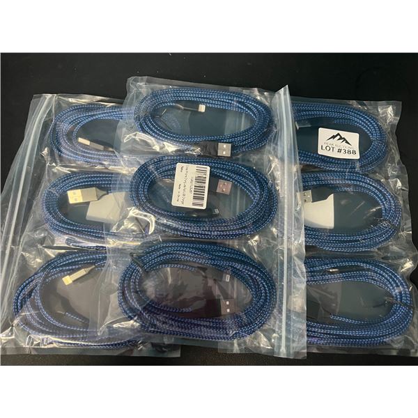 Lot of 3 Multi-Packs of iPhone/Lightning Charging Cords (3pcs per pack - 9 total)