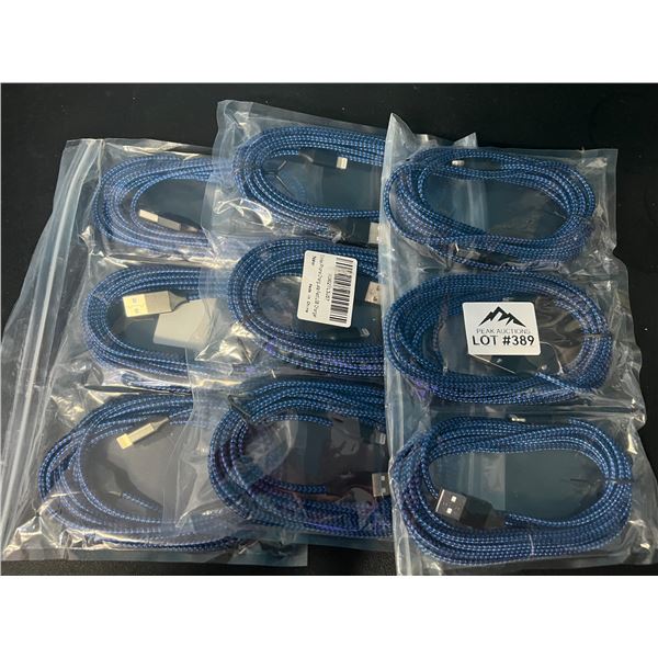 Lot of 3 Multi-Packs of iPhone/Lightning Charging Cords (3pcs per pack - 9 total)