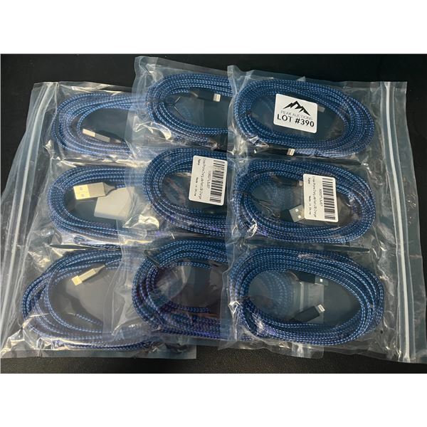 Lot of 3 Multi-Packs of iPhone/Lightning Charging Cords (3pcs per pack - 9 total)