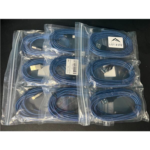 Lot of 3 Multi-Packs of iPhone/Lightning Charging Cords (3pcs per pack - 9 total)