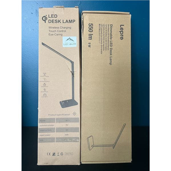 Lot of 2 LED Desk Lamps