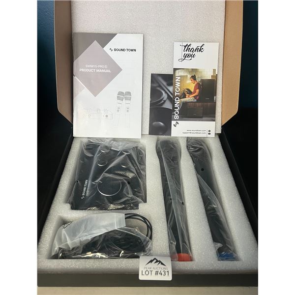 Lot of 1 Sound Town Wireless Microphone Karaoke Mixer System - SWM15-PRO S