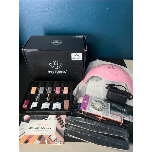 Lot of 1 Modelones Gel Nail Polish Kit w/ UV Lamp