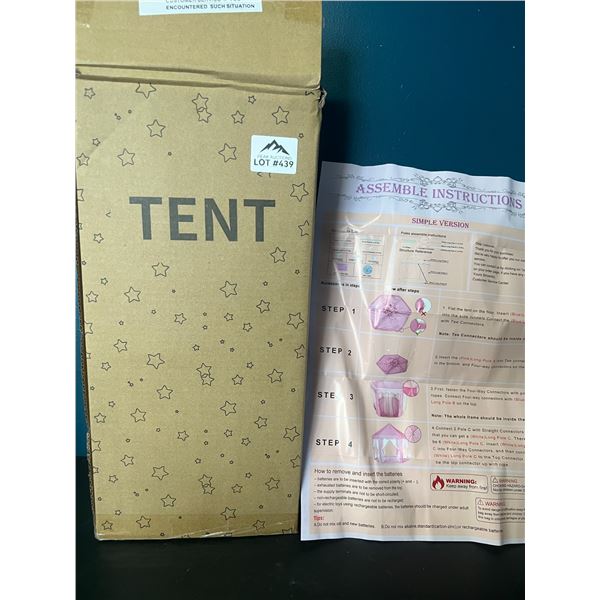 Lot of 1 Pink Princes Pop-Up Tent