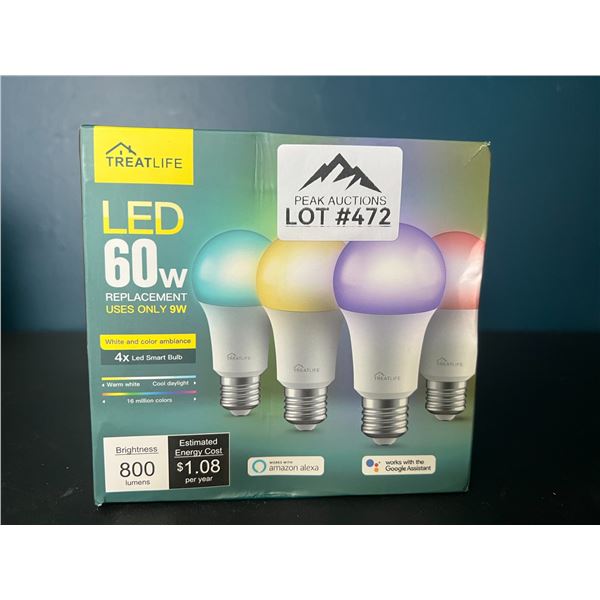 Lot of 1 4-Pack LED 60W Smart Bulbs