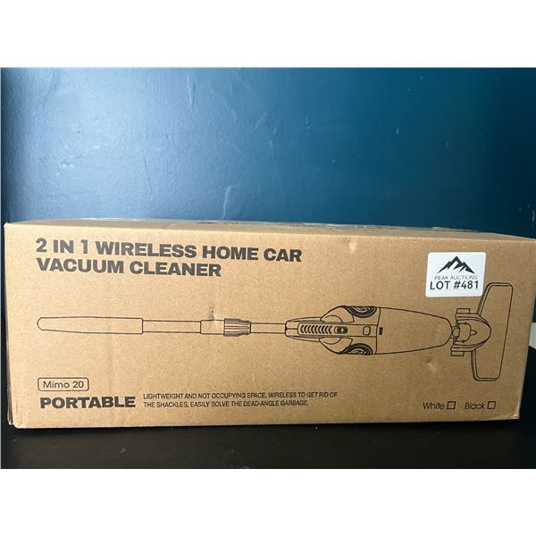 Lot of 1 Wireless Home/Car Vacuum Cleaner