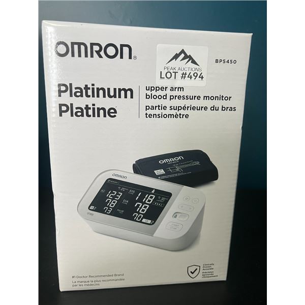 Lot of 1 OMRON Platinum Upper-Arm Blood Pressure Monitor