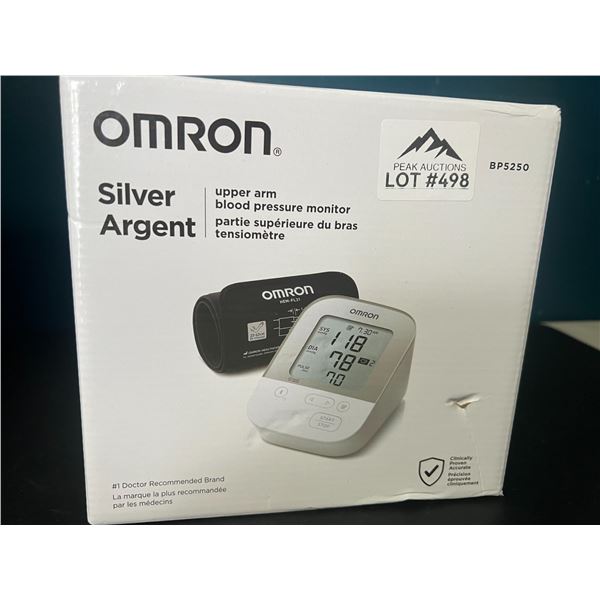 Lot of 1 OMRON Silver Upper Arm Blood Pressure Monitor