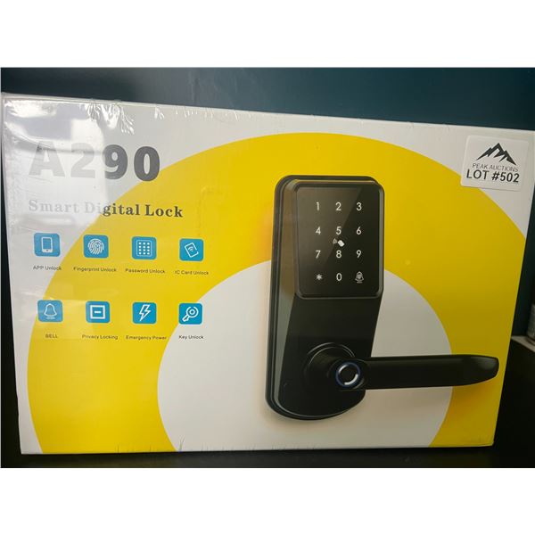 Lot of 1 A290 Smart Digital Lock w/ App Control, Fingerprint, & Passcode Unlock